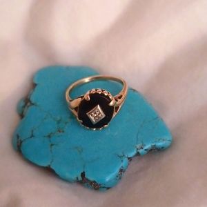 Vintage ring, 14kt gold w/diamond